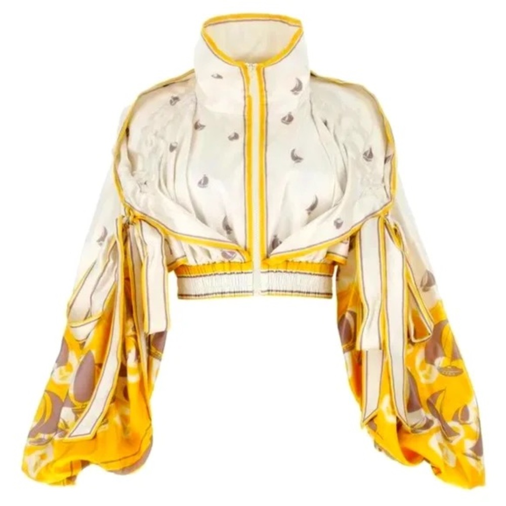 ZIMMERMANNHigh Tide graphic-print cropped jacket  hoodie size 0